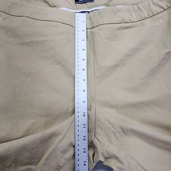 Lands End Pants Womens 22W Tan Khaki Mid Rise Slim Leg Crop Capri Stretch Office - Picture 9 of 12